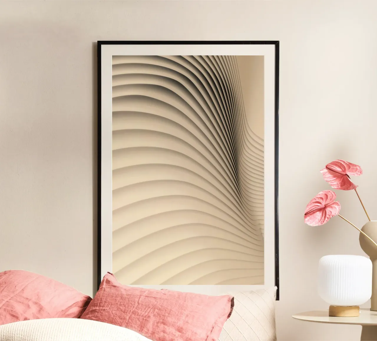 forme astratte onde poster con telaio in plastica da Earthly Visions