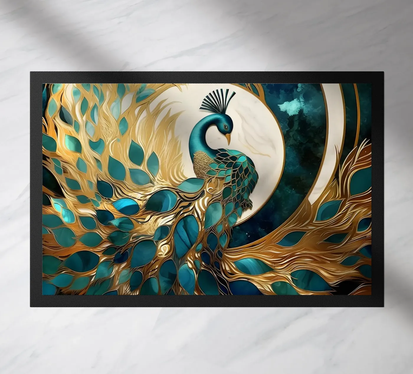 Abstract Peacock Kintsugi zerbino da Pixaverse
