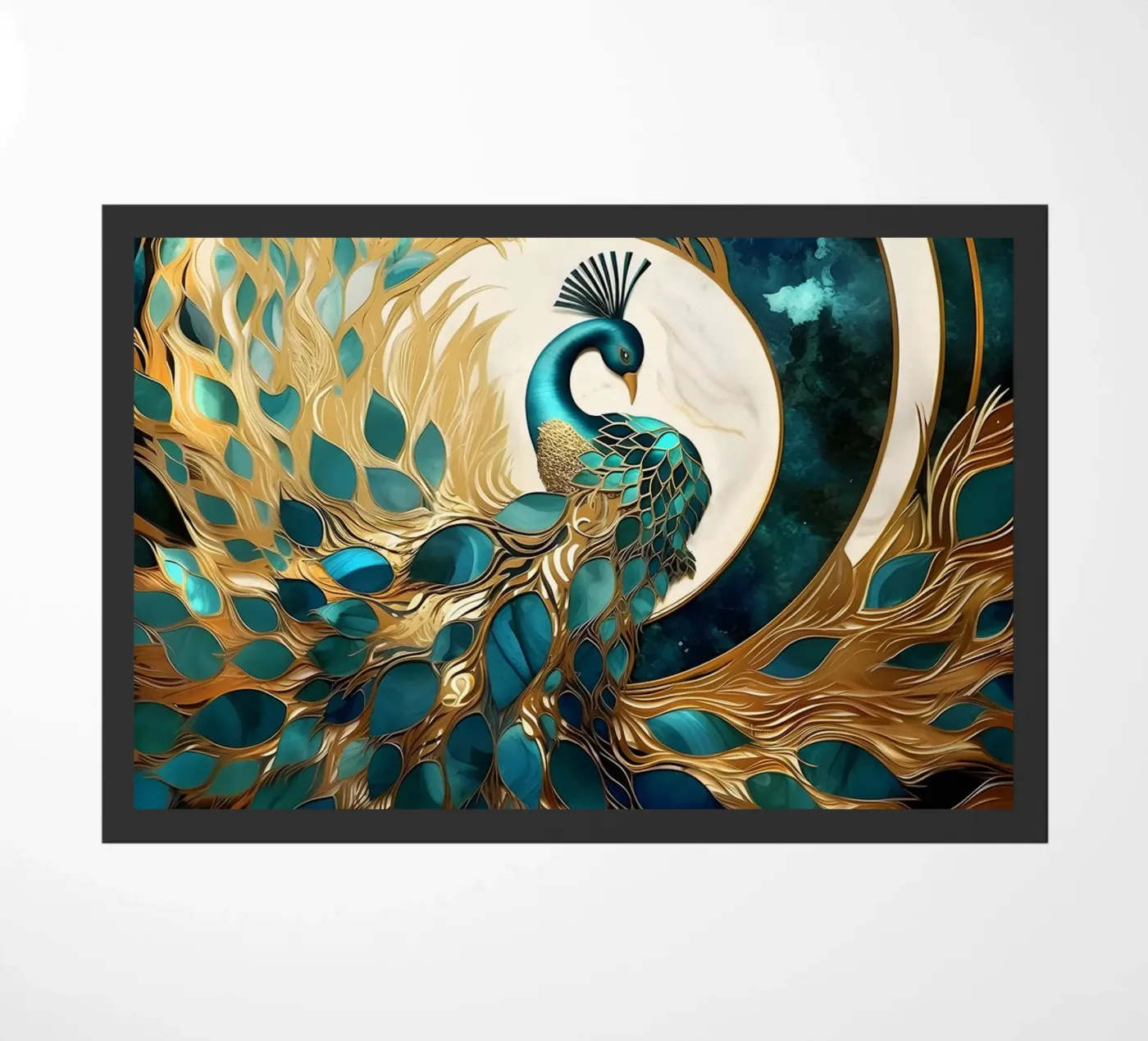 Abstract Peacock Kintsugi zerbino da Pixaverse