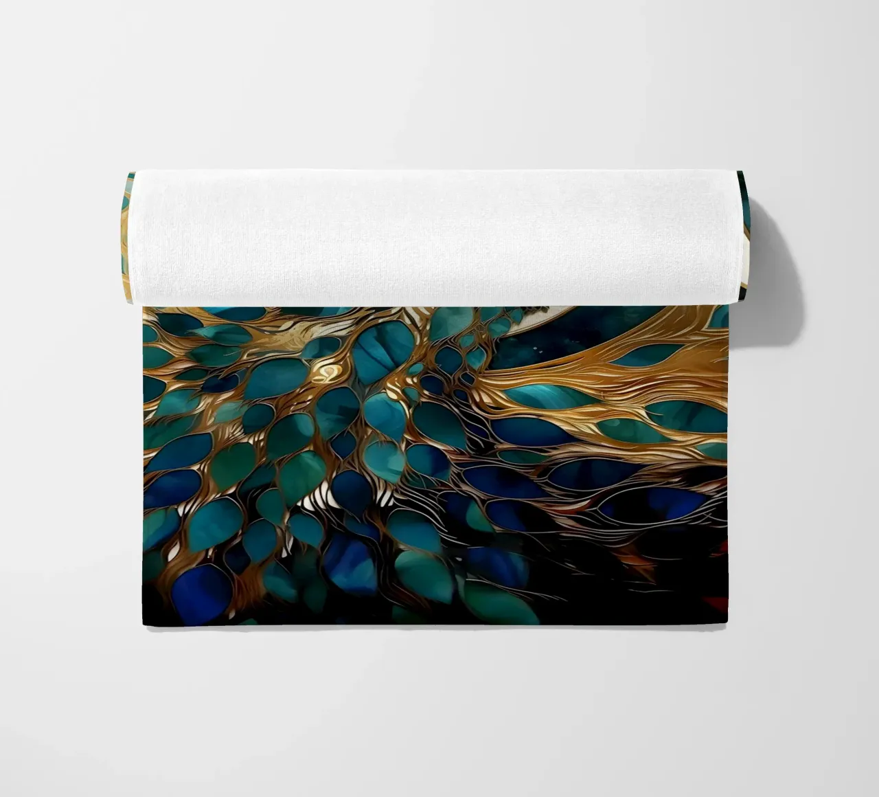 Abstract Peacock Kintsugi telo mare da Pixaverse