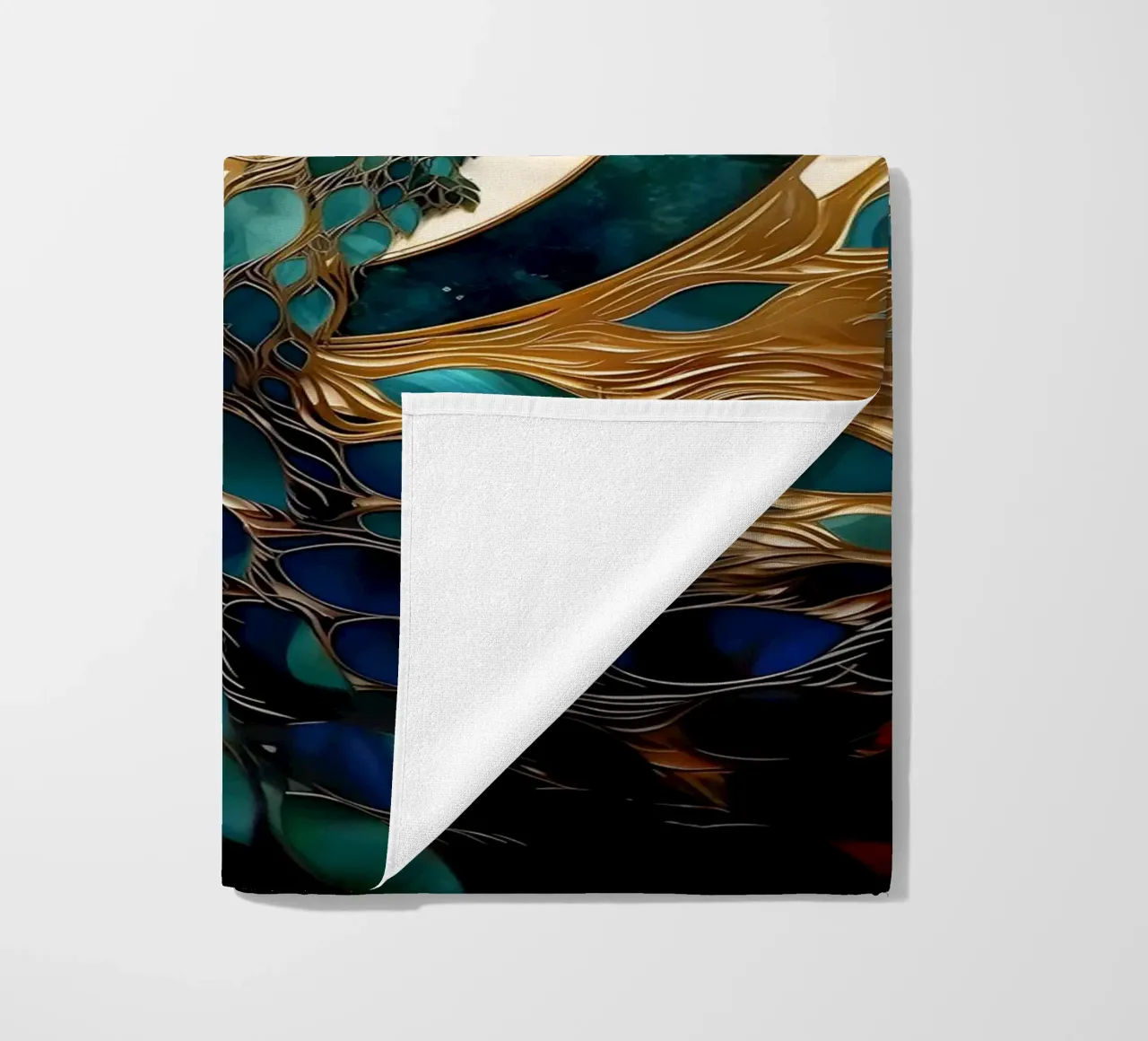 Abstract Peacock Kintsugi telo mare da Pixaverse