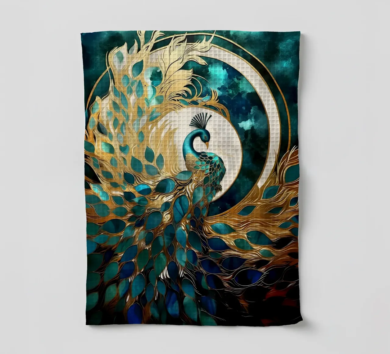 Abstract Peacock Kintsugi canovaccio da cucina da Pixaverse