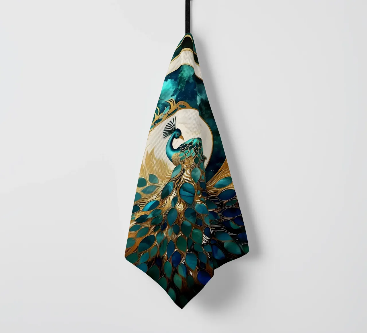 Abstract Peacock Kintsugi canovaccio da cucina da Pixaverse