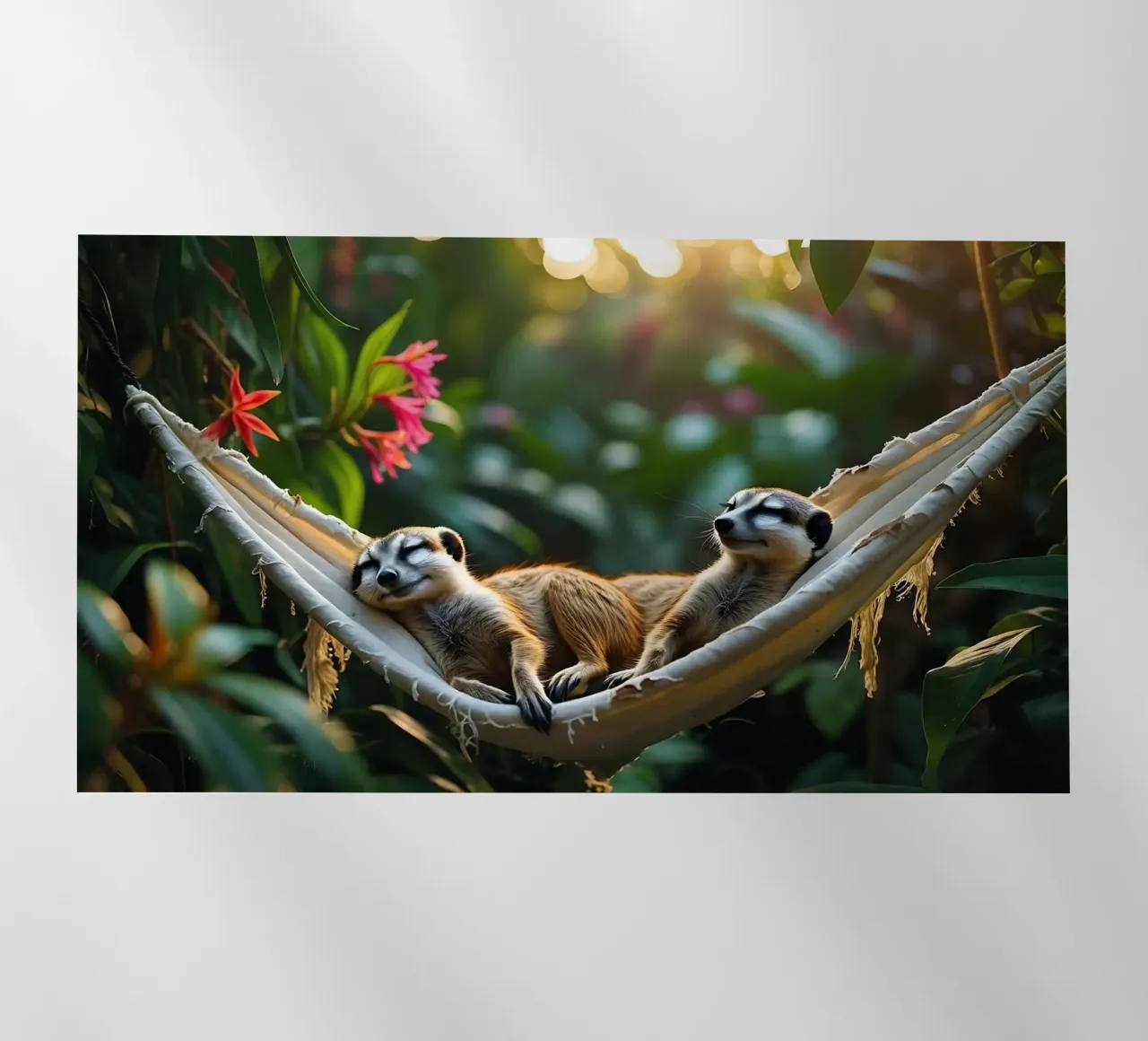 🌿🌺 Meerkats | Insieme in modalità relax (1) pellicola backlit da Trinkets NL Design Studio