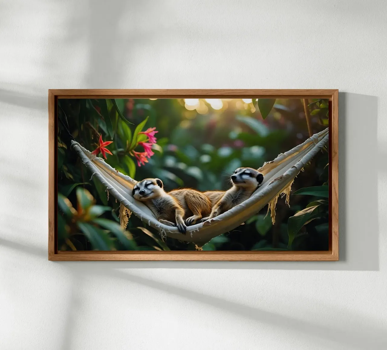 🌿🌺 Meerkats | Insieme in modalità relax (1) alluminio dibond da Trinkets NL Design Studio