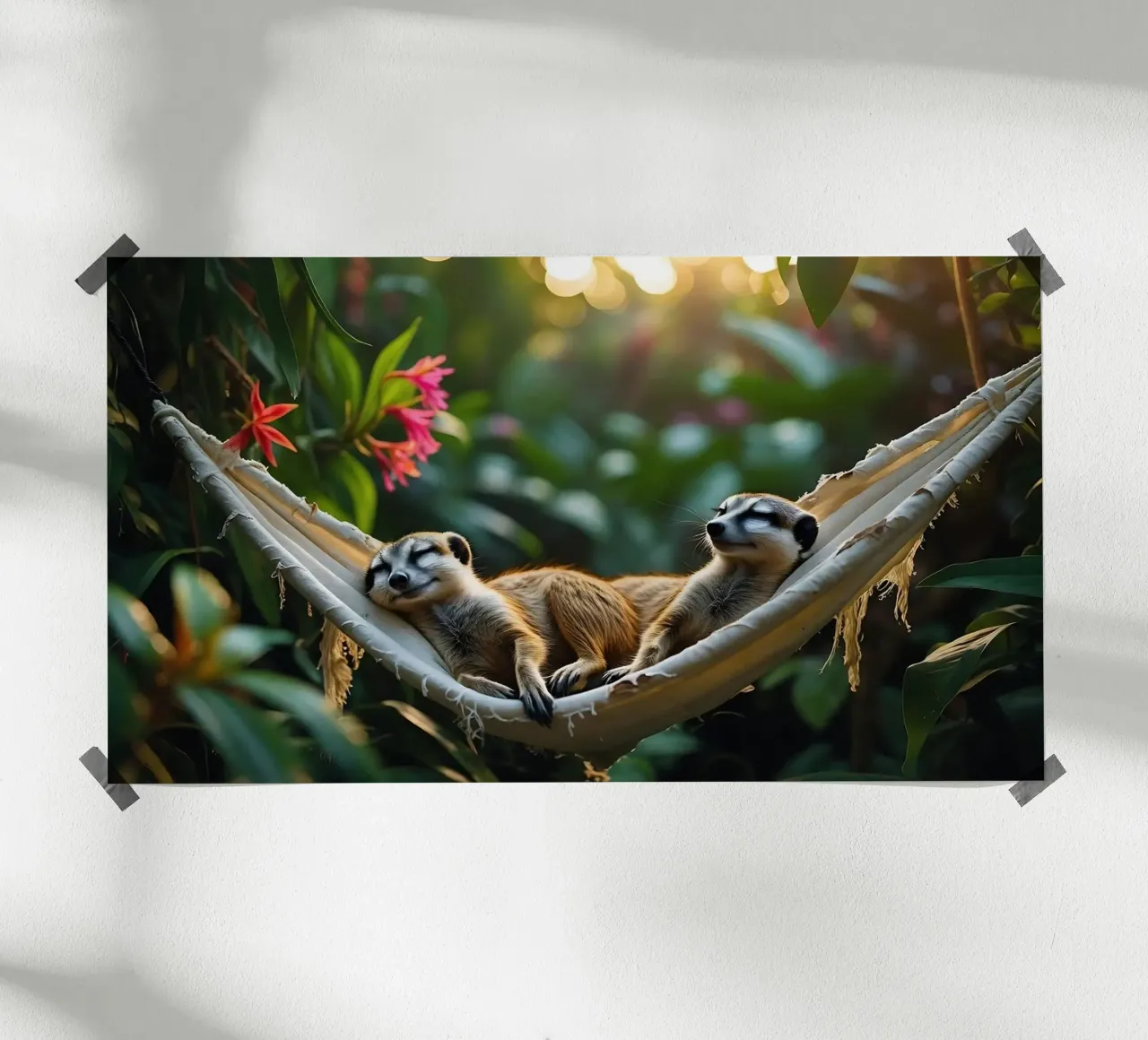 🌿🌺 Meerkats | Together in relaxation mode (1) hahnemühle by Trinkets NL Design Studio