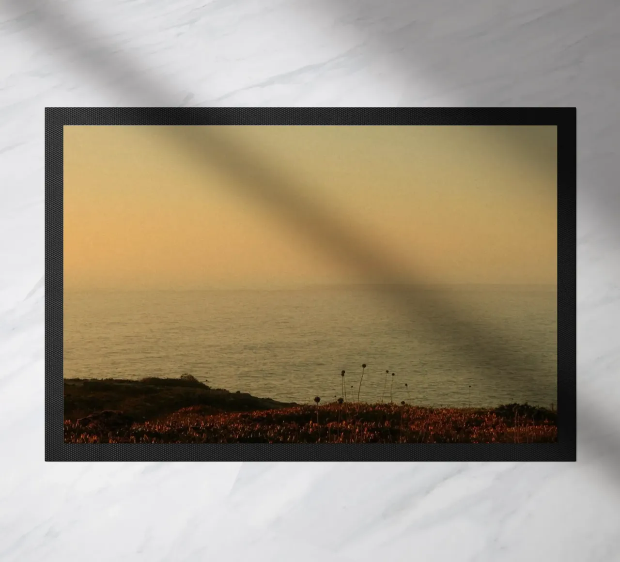 ocean sunset doormat by Earthly Visions