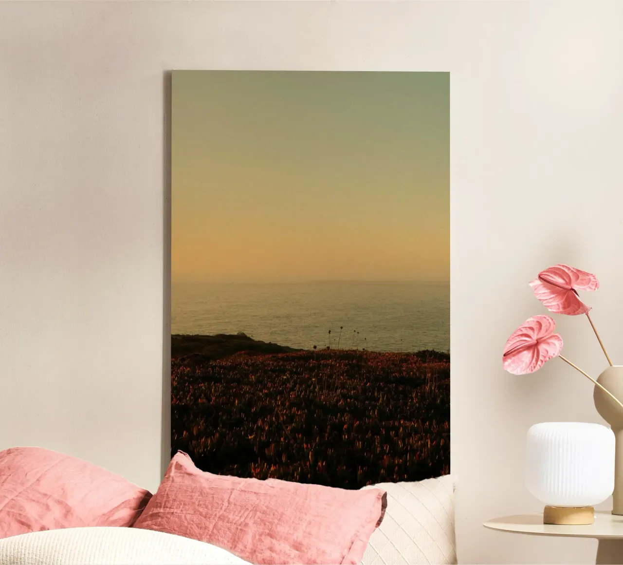 tramonto sull'oceano tela con Cornice a cassetta da Earthly Visions