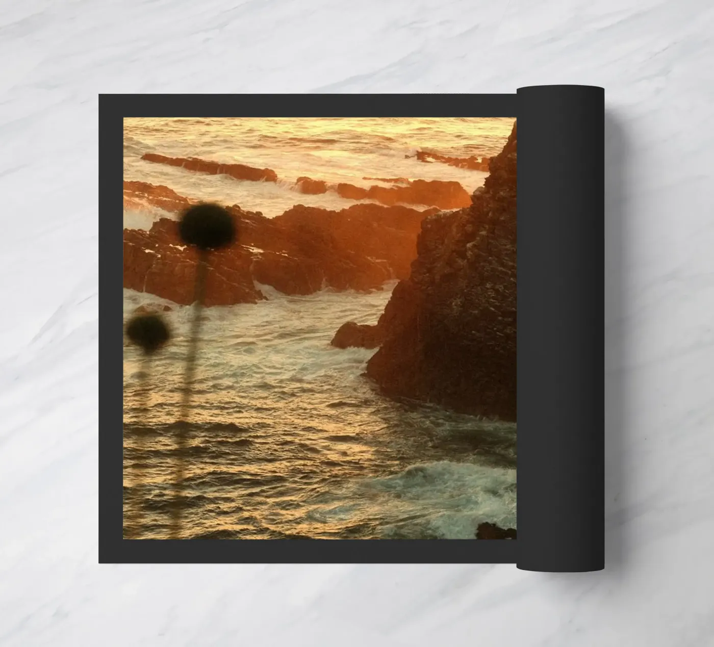 sunset ocean Fußmatte von Earthly Visions