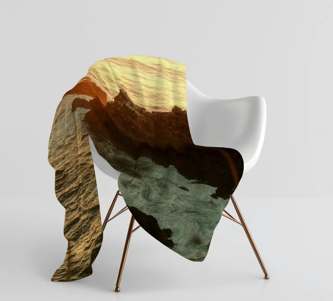 sunset ocean fleece blanket by Earthly Visions