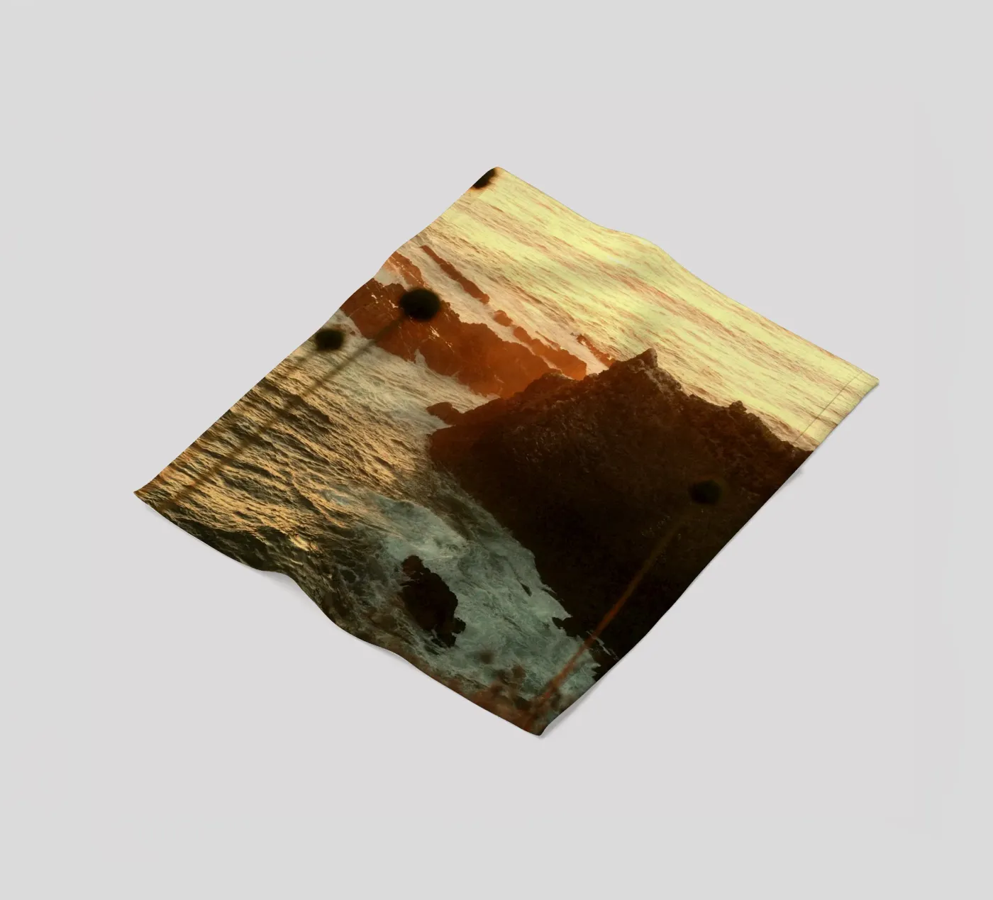 sunset ocean fleece blanket by Earthly Visions