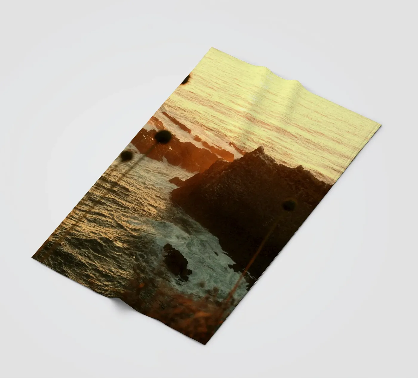 sunset ocean fleece blanket by Earthly Visions