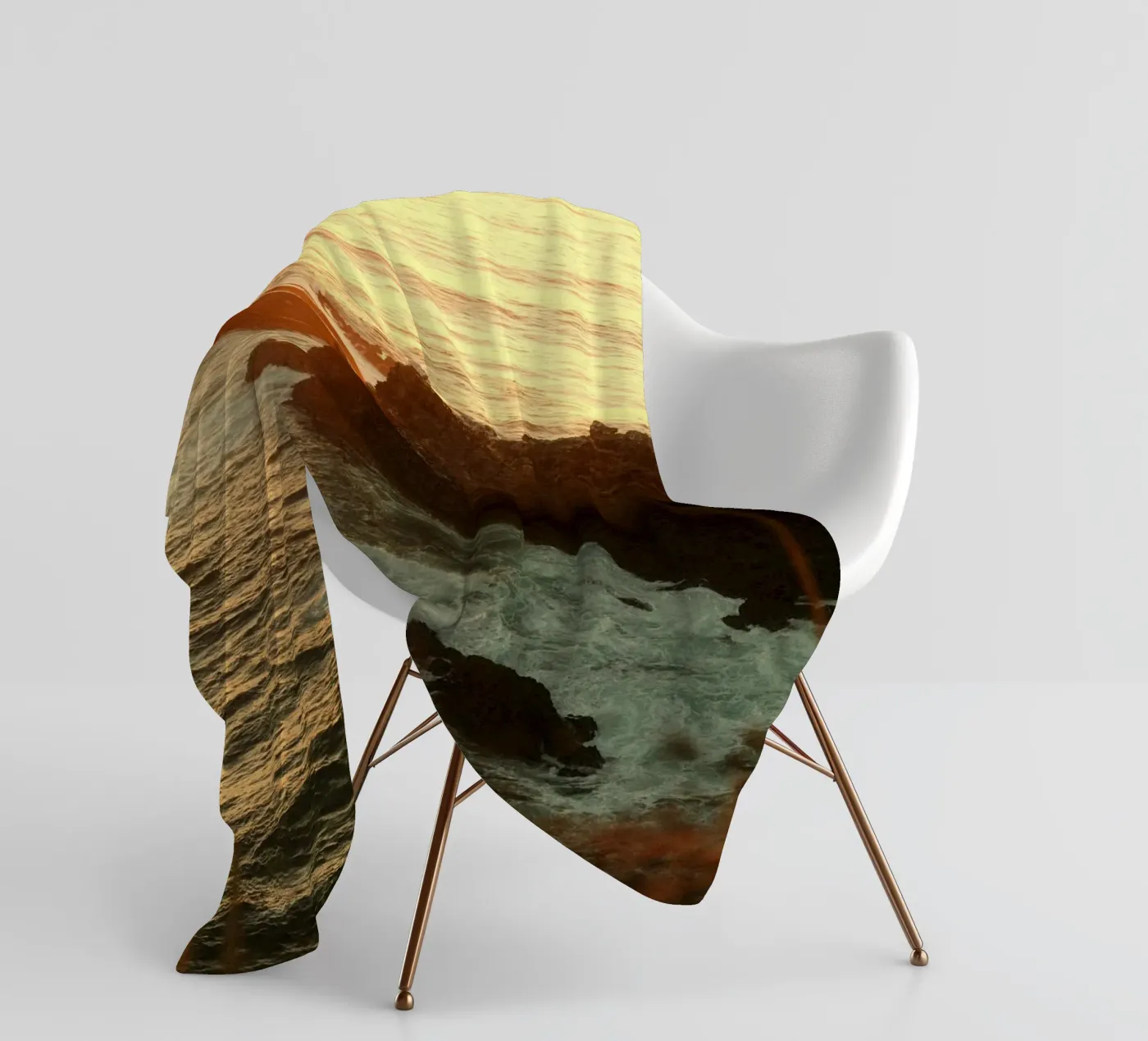 sunset ocean fleece blanket by Earthly Visions