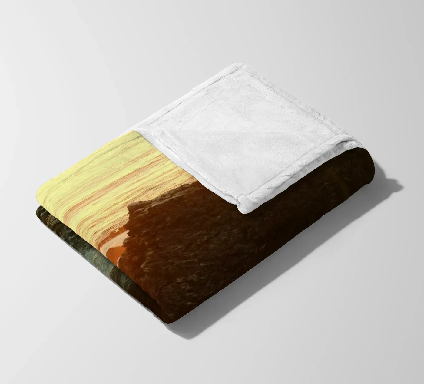 sunset ocean fleece blanket by Earthly Visions