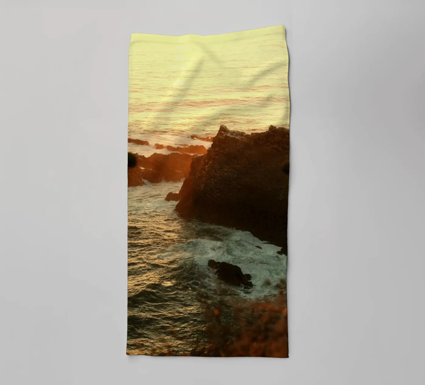 zonsondergang oceaan badhanddoek van Earthly Visions