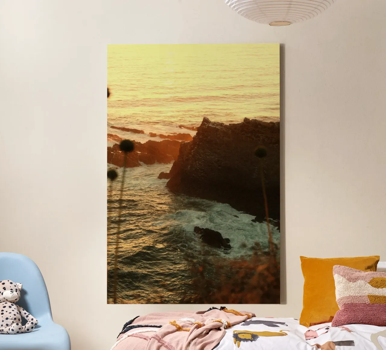 sunset ocean canvas with Floater frame by Earthly Visions