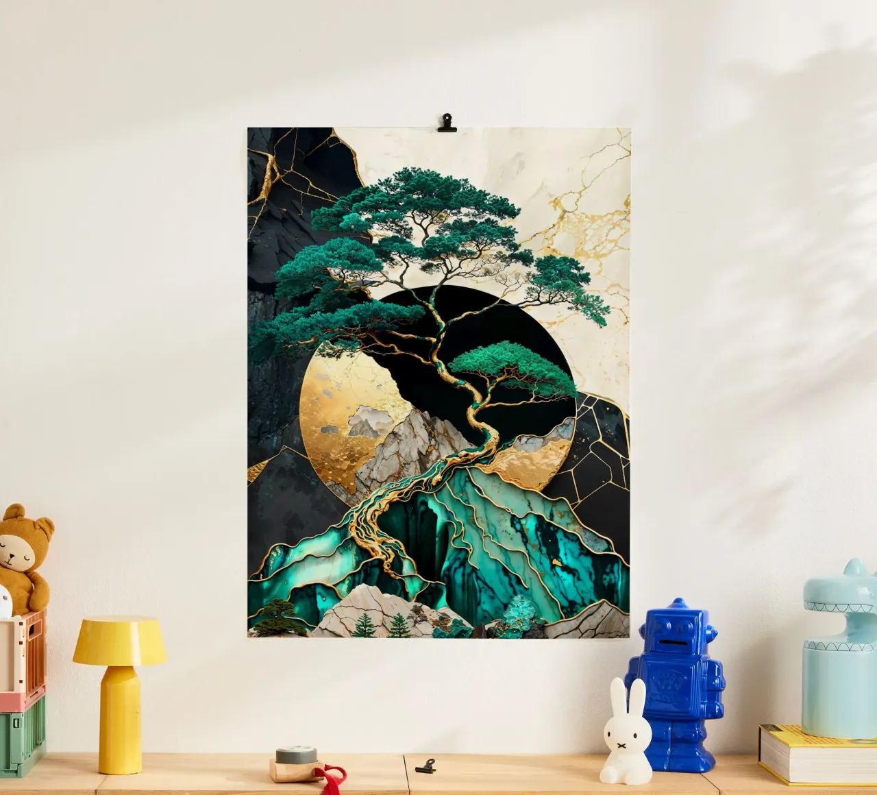 Golden Bonsai Tree Summit poster da Pixaverse