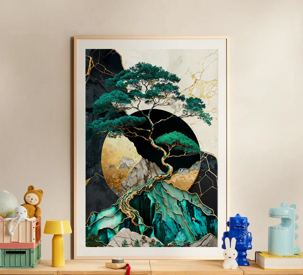 Golden Bonsai Tree Summit poster da Pixaverse