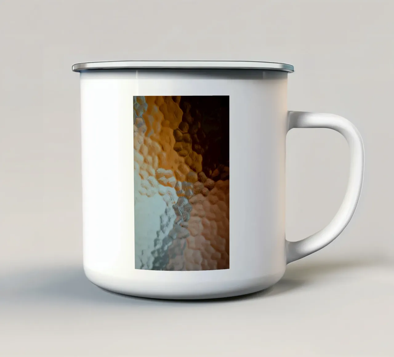 getextureerd glas glasoppervlak emaille mok van Earthly Visions