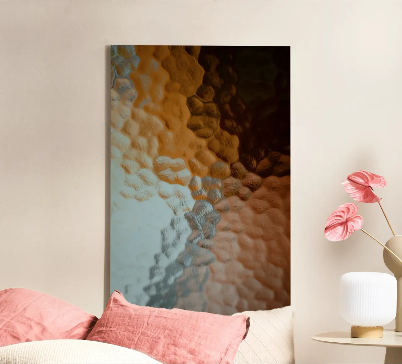getextureerd glas glasoppervlak canvas met Baklijst van Earthly Visions