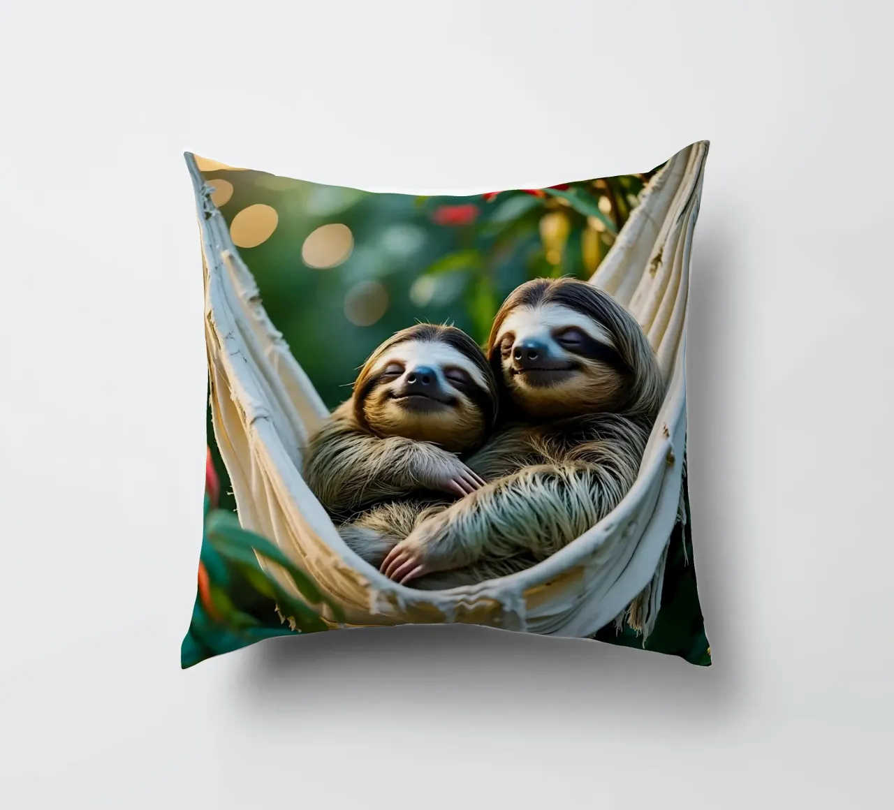 🌿🌺 Bradipi | Insieme in modalità brivido (3) cuscino da Trinkets NL Design Studio