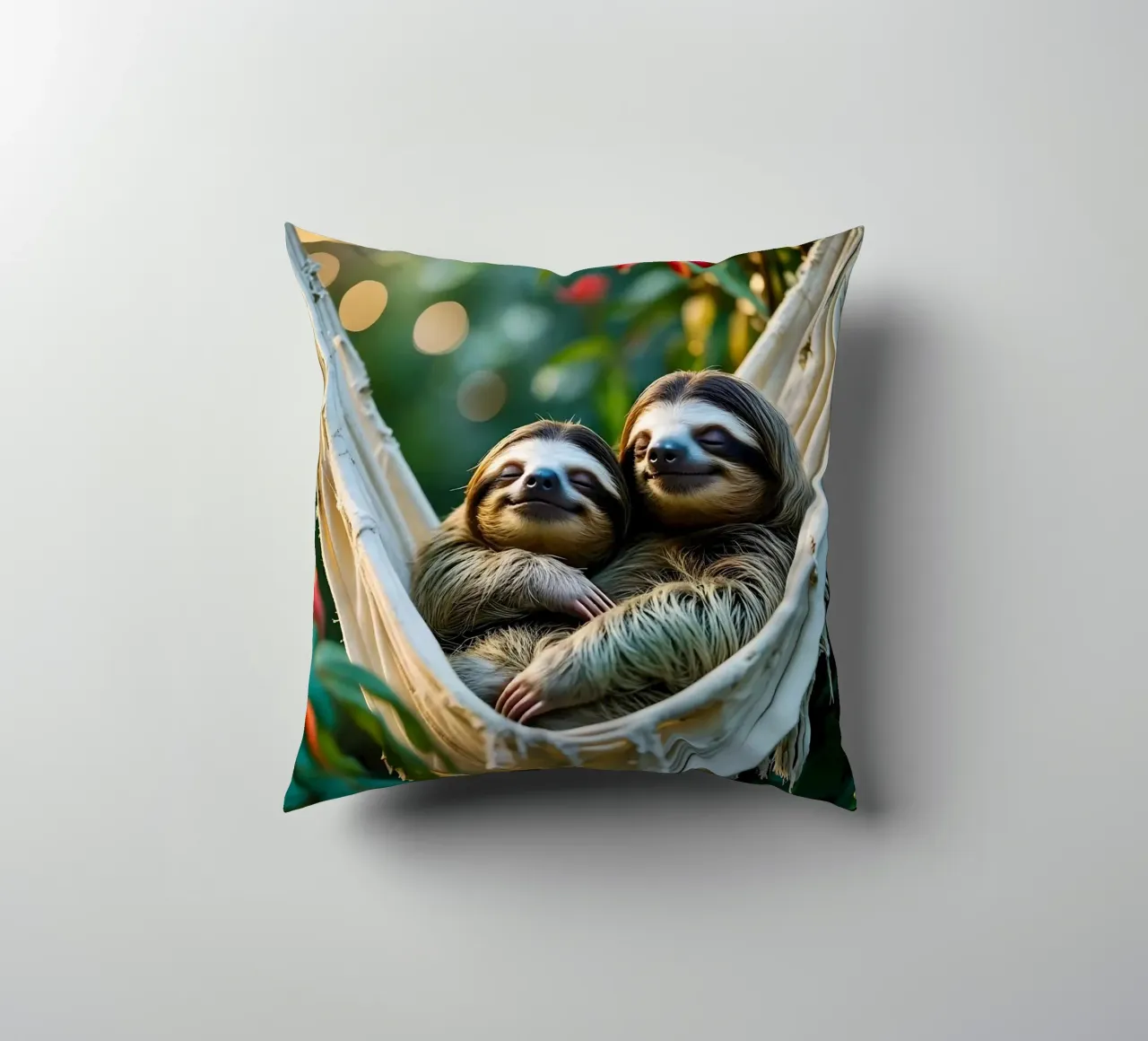 🌿🌺 Bradipi | Insieme in modalità brivido (3) cuscino da Trinkets NL Design Studio