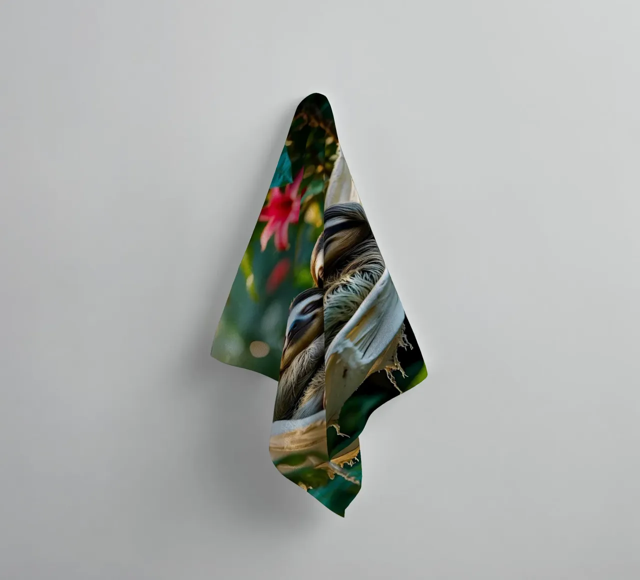 🌿🌺 Bradipi | Insieme in modalità brivido (3) asciugamano da bagno da Trinkets NL Design Studio