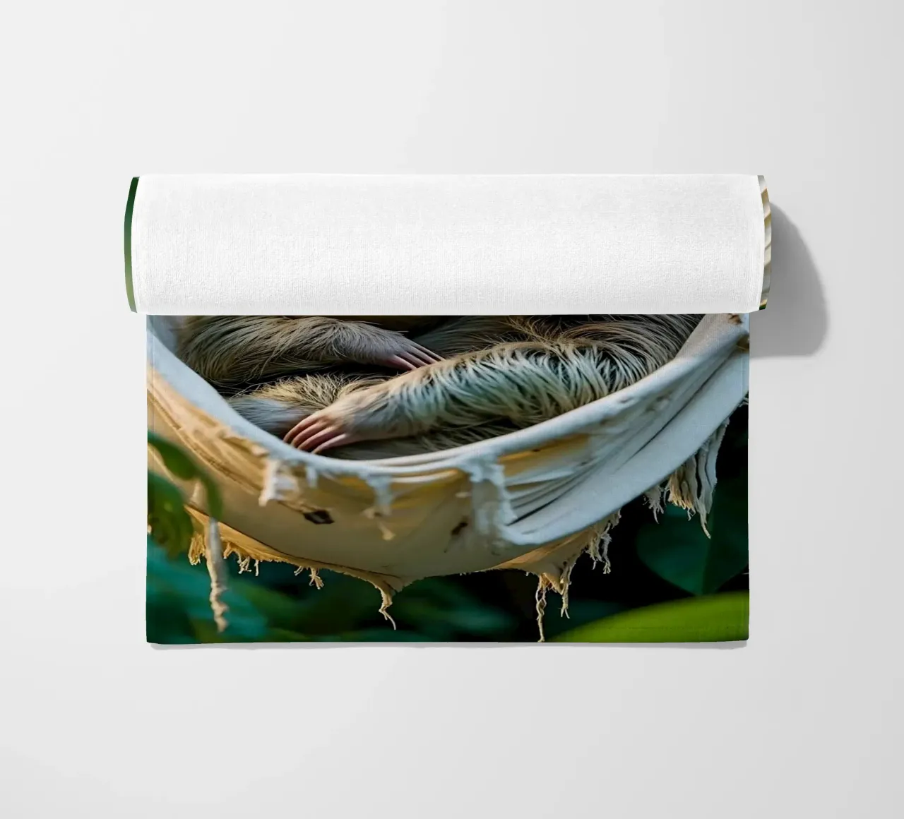 🌿🌺 Bradipi | Insieme in modalità brivido (3) telo mare da Trinkets NL Design Studio