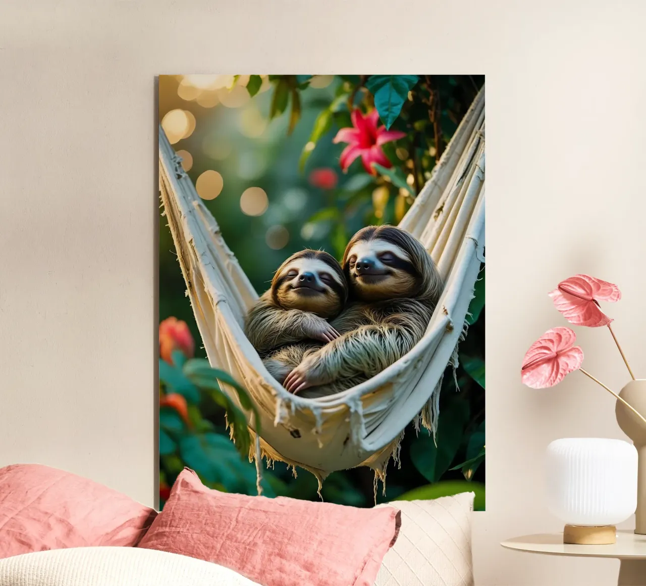 🌿🌺 Bradipi | Insieme in modalità brivido (3) alluminio dibond da Trinkets NL Design Studio