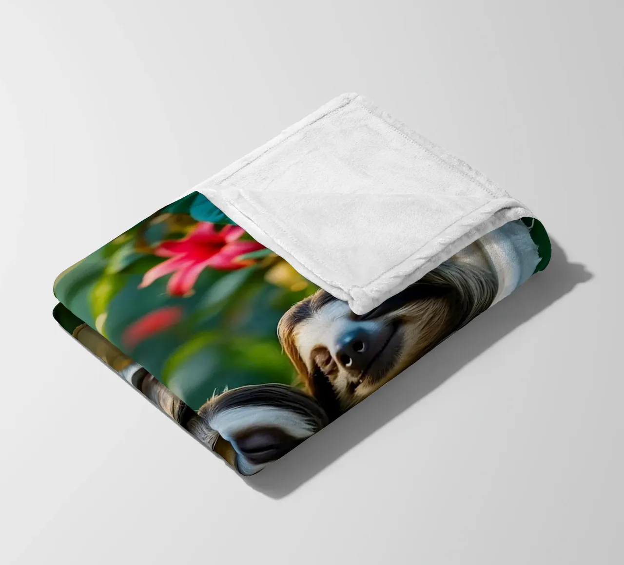 🌿🌺 Bradipi | Insieme in modalità brivido (3) coperta in pile da Trinkets NL Design Studio