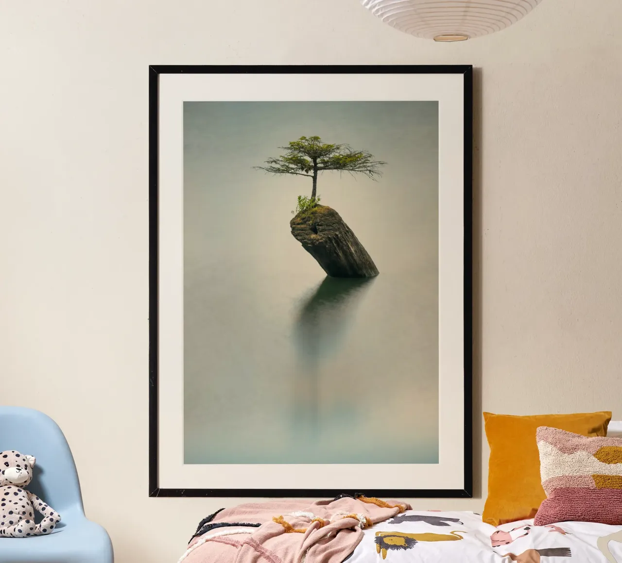 roccia dell'albero poster con telaio in alluminio da Earthly Visions