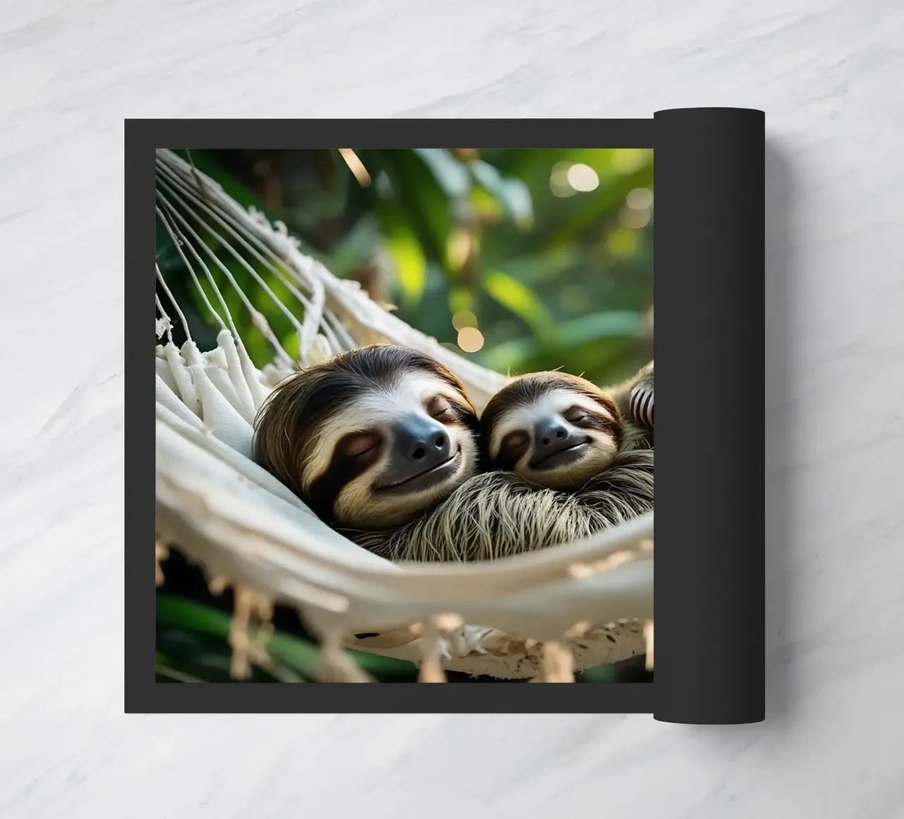 🌿🌺 Bradipi | Insieme in modalità brivido (1) zerbino da Trinkets NL Design Studio