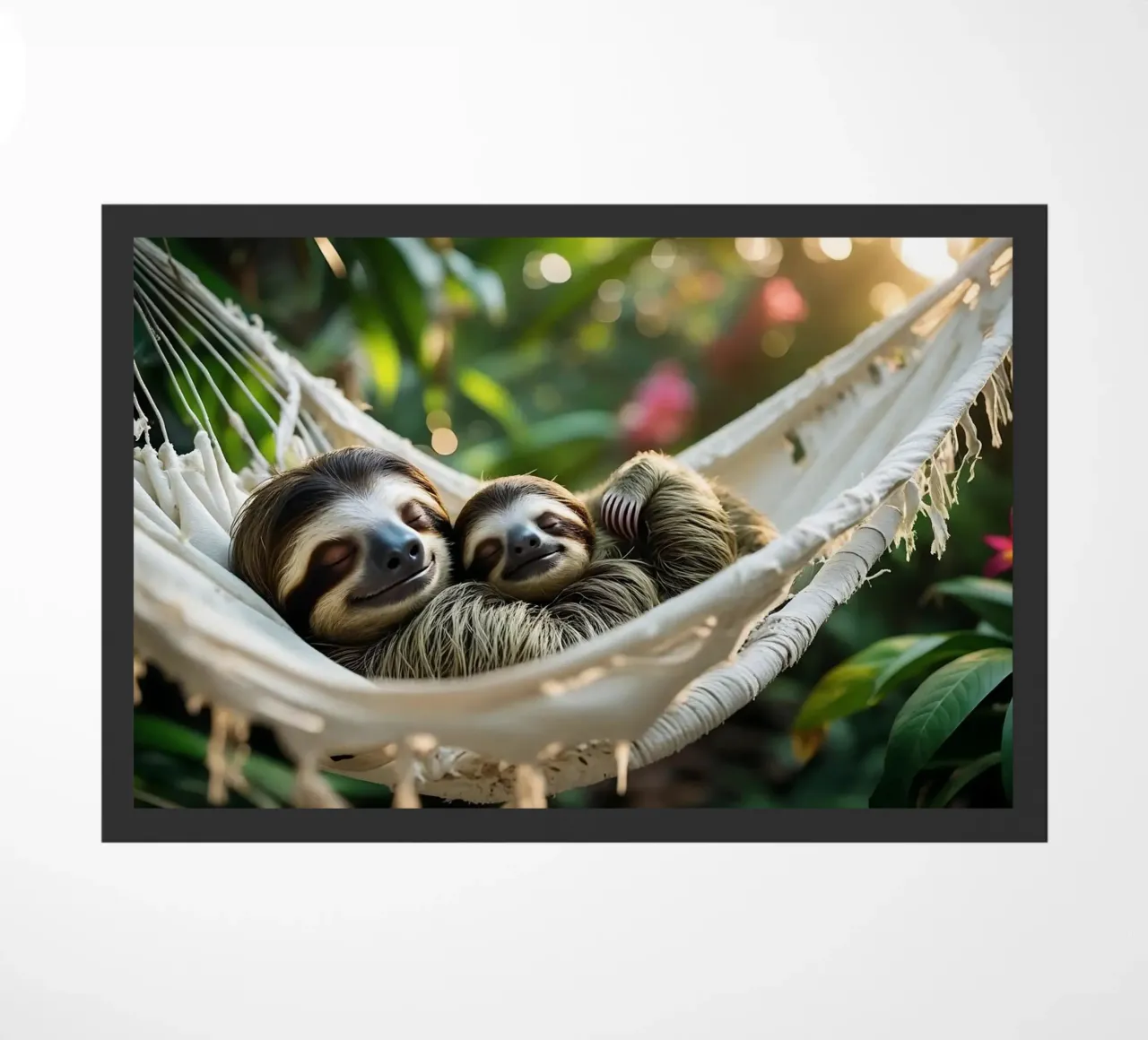 🌿🌺 Bradipi | Insieme in modalità brivido (1) zerbino da Trinkets NL Design Studio