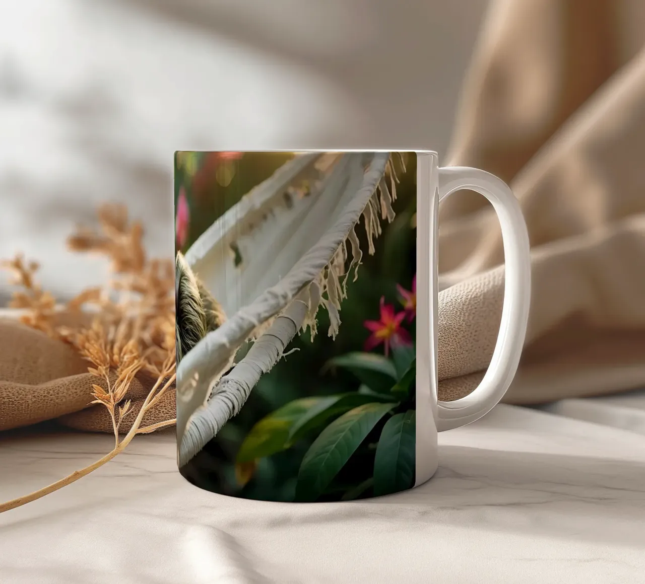 🌿🌺 Bradipi | Insieme in modalità brivido (1) tazza in ceramica da Trinkets NL Design Studio