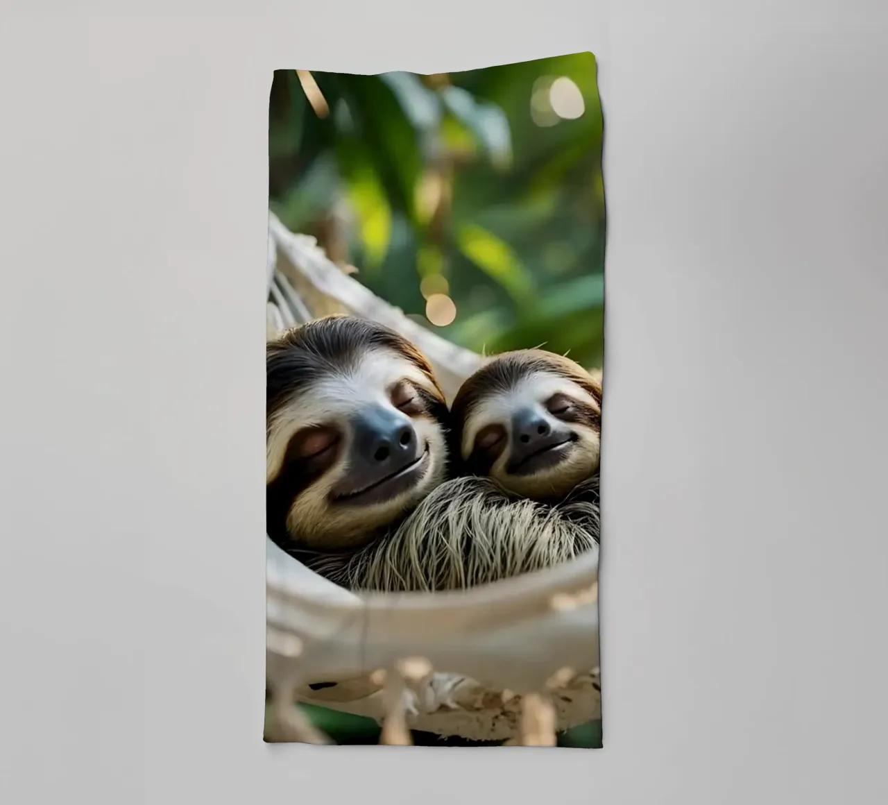 🌿🌺 Bradipi | Insieme in modalità brivido (1) asciugamano da bagno da Trinkets NL Design Studio