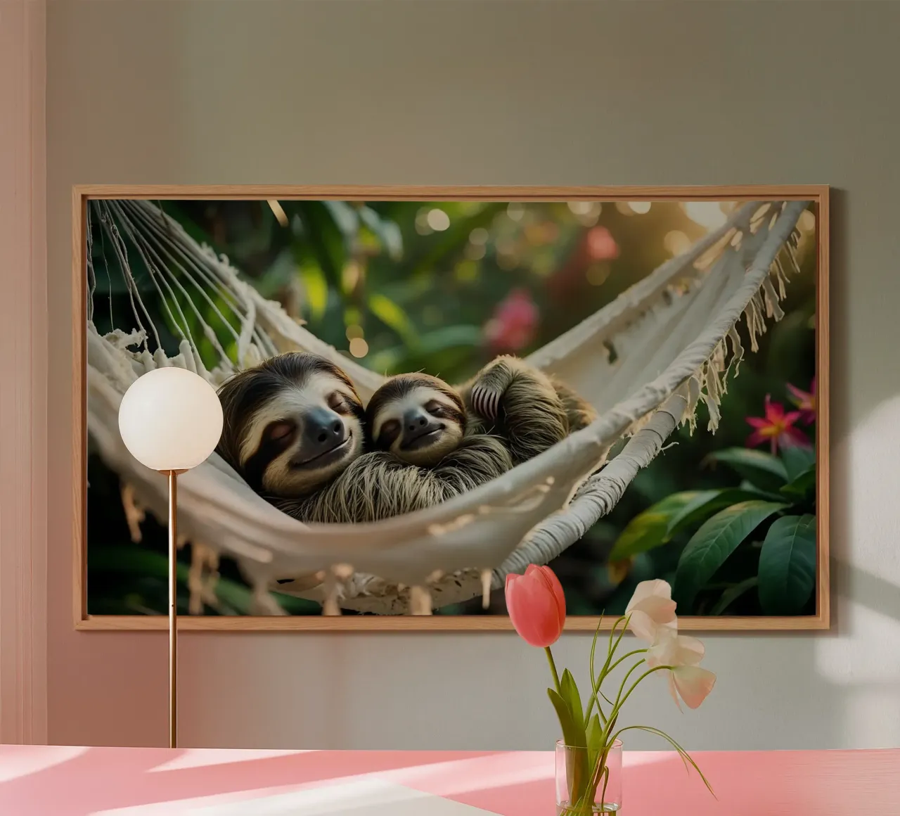 🌿🌺 Bradipi | Insieme in modalità brivido (1) alluminio dibond da Trinkets NL Design Studio