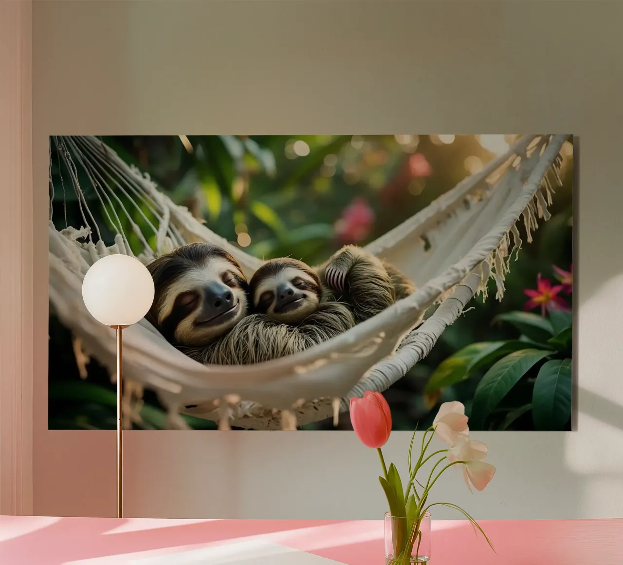 🌿🌺 Bradipi | Insieme in modalità brivido (1) alluminio dibond da Trinkets NL Design Studio