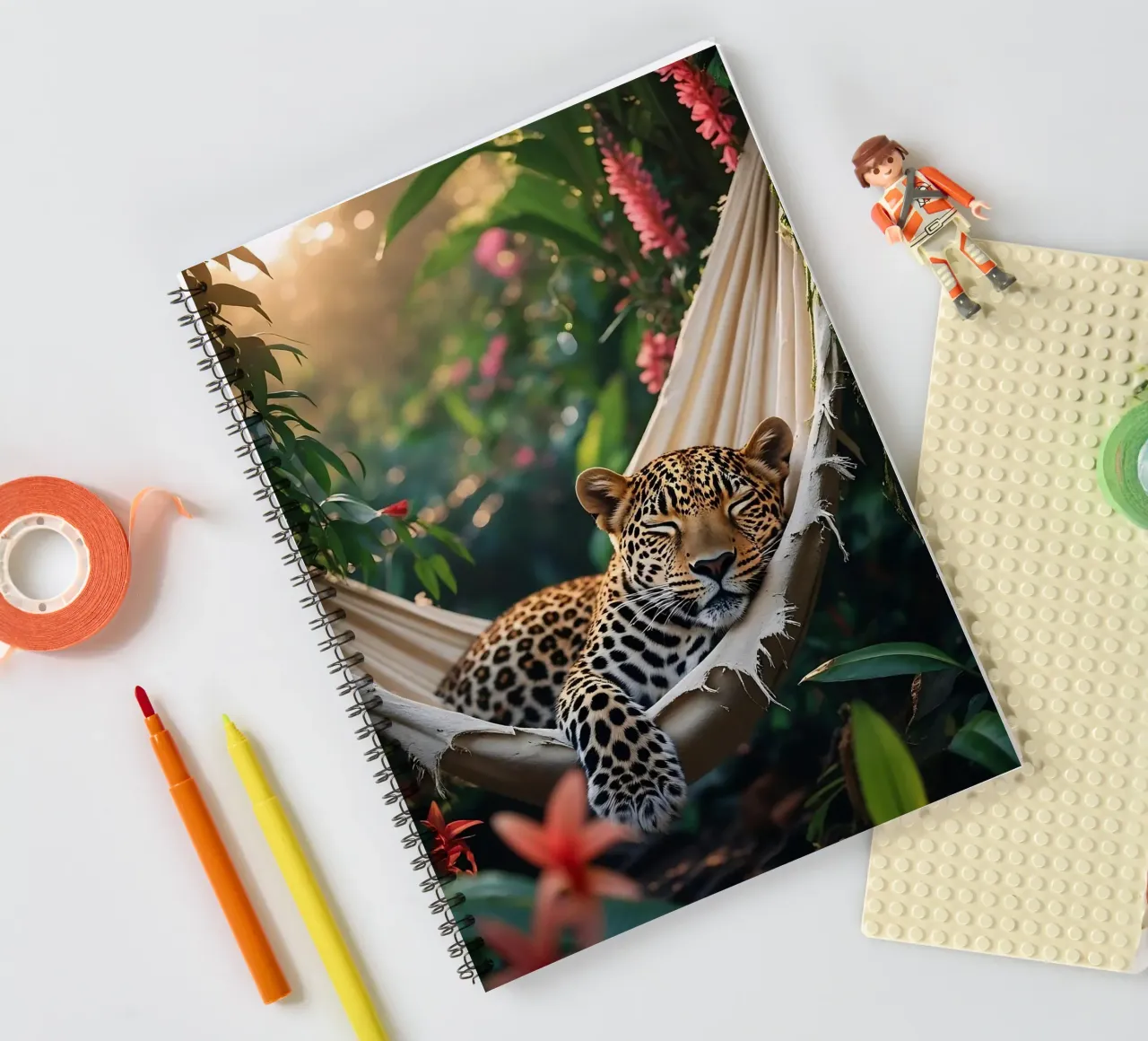 🌿😎 Leopard | Chilling in style (2) spiral notebook by Trinkets NL Design Studio