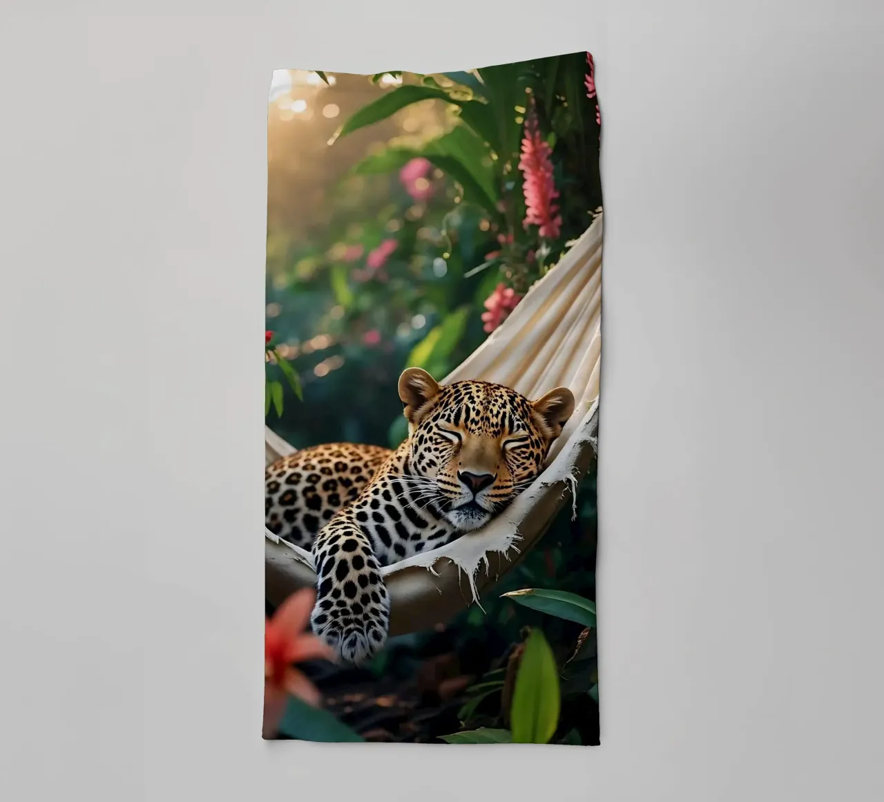 🌿😎 Leopard | Chilling in style (2) towel by Trinkets NL Design Studio