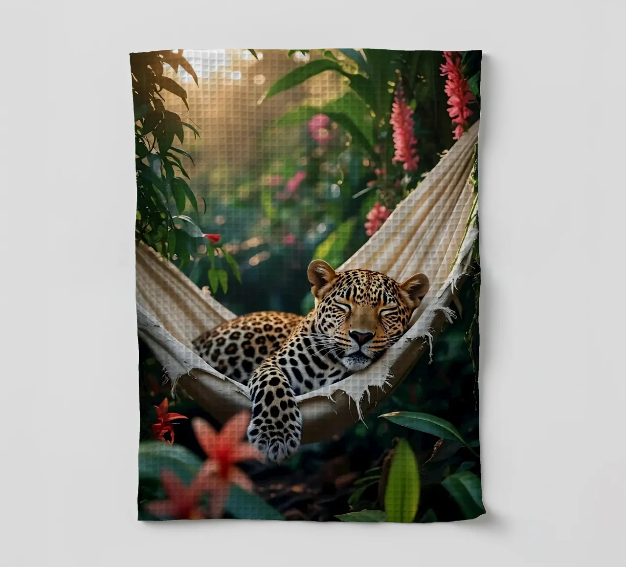 🌿😎 Leopard | Chilling in style (2) torchon de Trinkets NL Design Studio