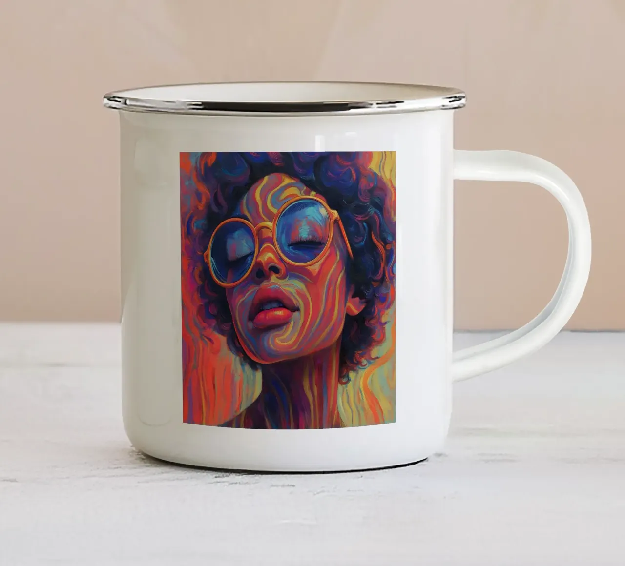Orgoglioso bel viso tazza in smalto da Motivate-Today
