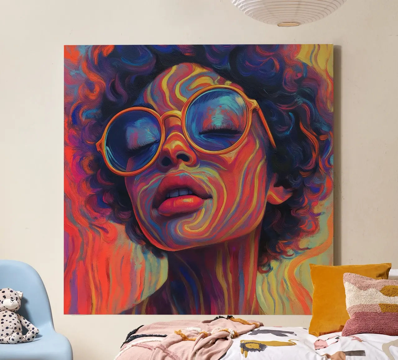 Trots mooi gezicht canvas met Baklijst van Motivate-Today