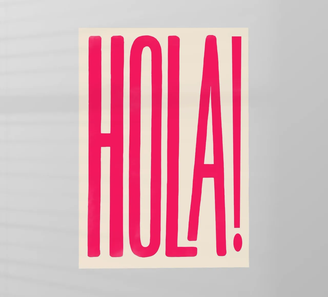 Hola Typography pellicola backlit da Attaboy Dsgn