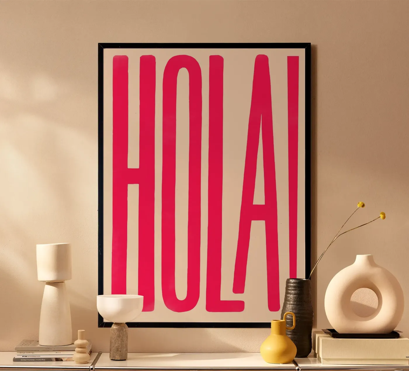 Hola Typography Poster von Attaboy Dsgn