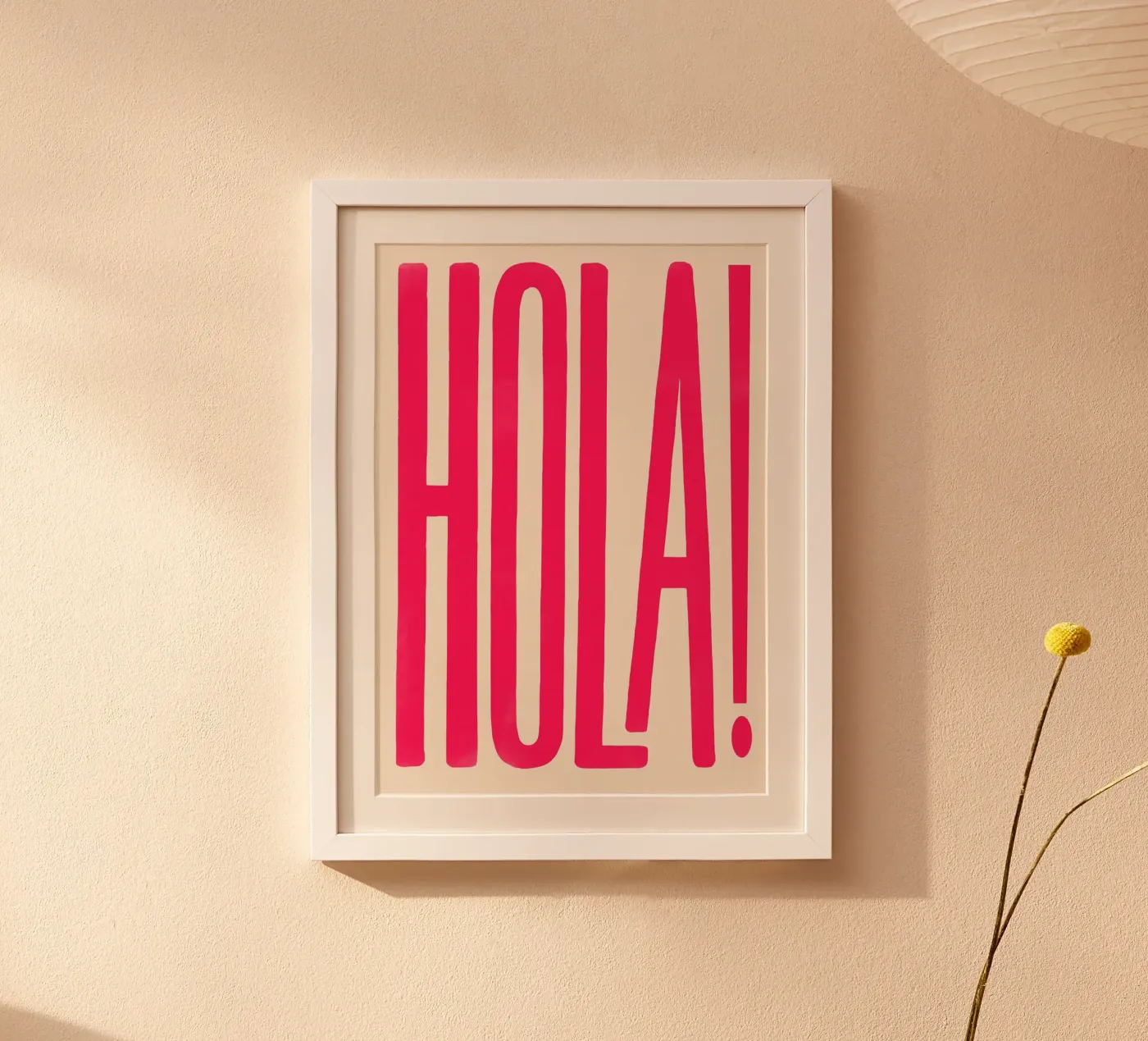 Hola Typography Poster von Attaboy Dsgn