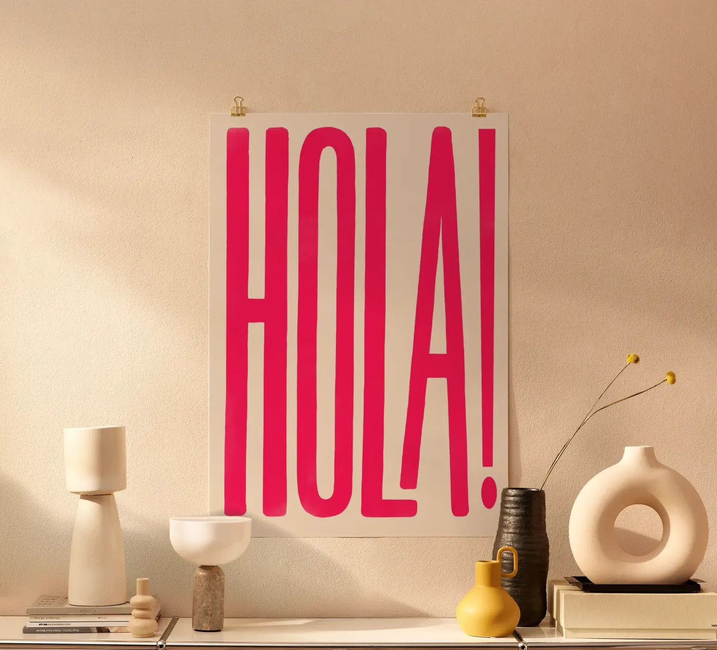 Hola Typography Poster von Attaboy Dsgn