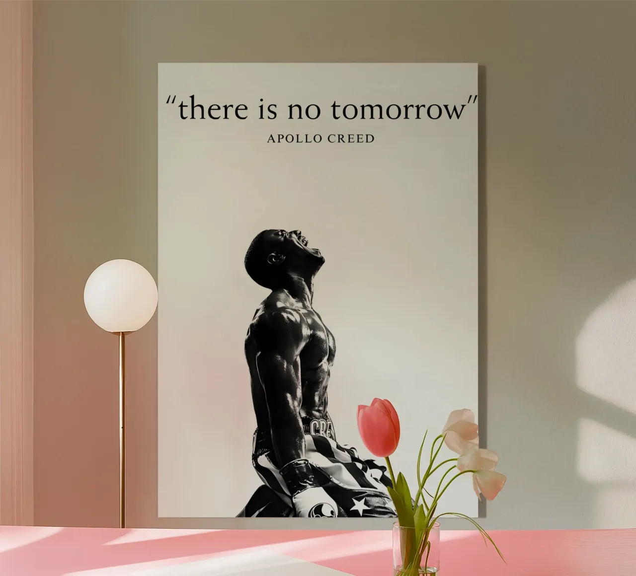 "there is no tomorrow" plexiglass da Type & Tape