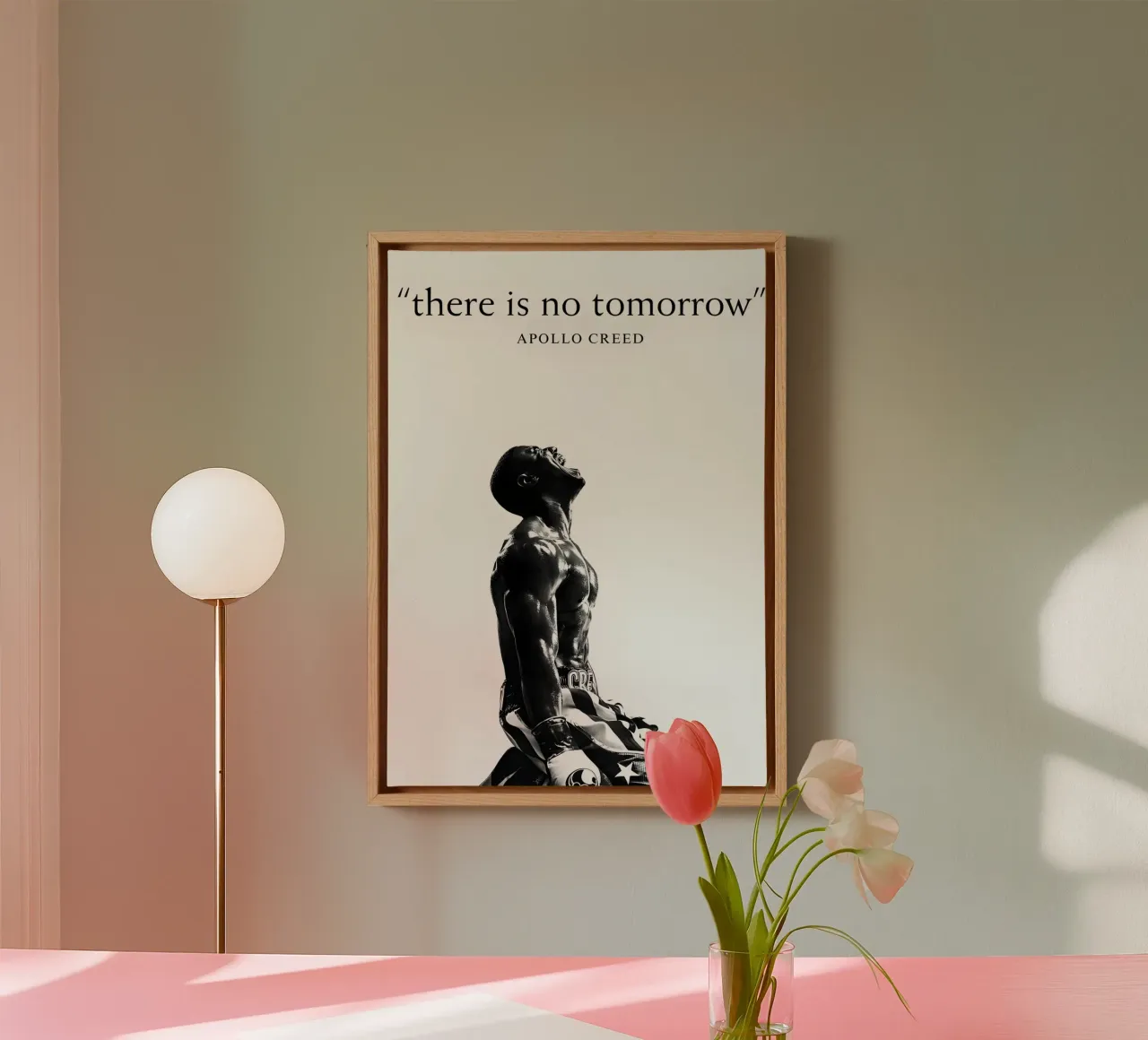"there is no tomorrow" tela con Cornice a cassetta da Type & Tape