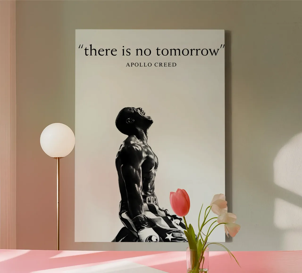 "there is no tomorrow" tela con Cornice a cassetta da Type & Tape