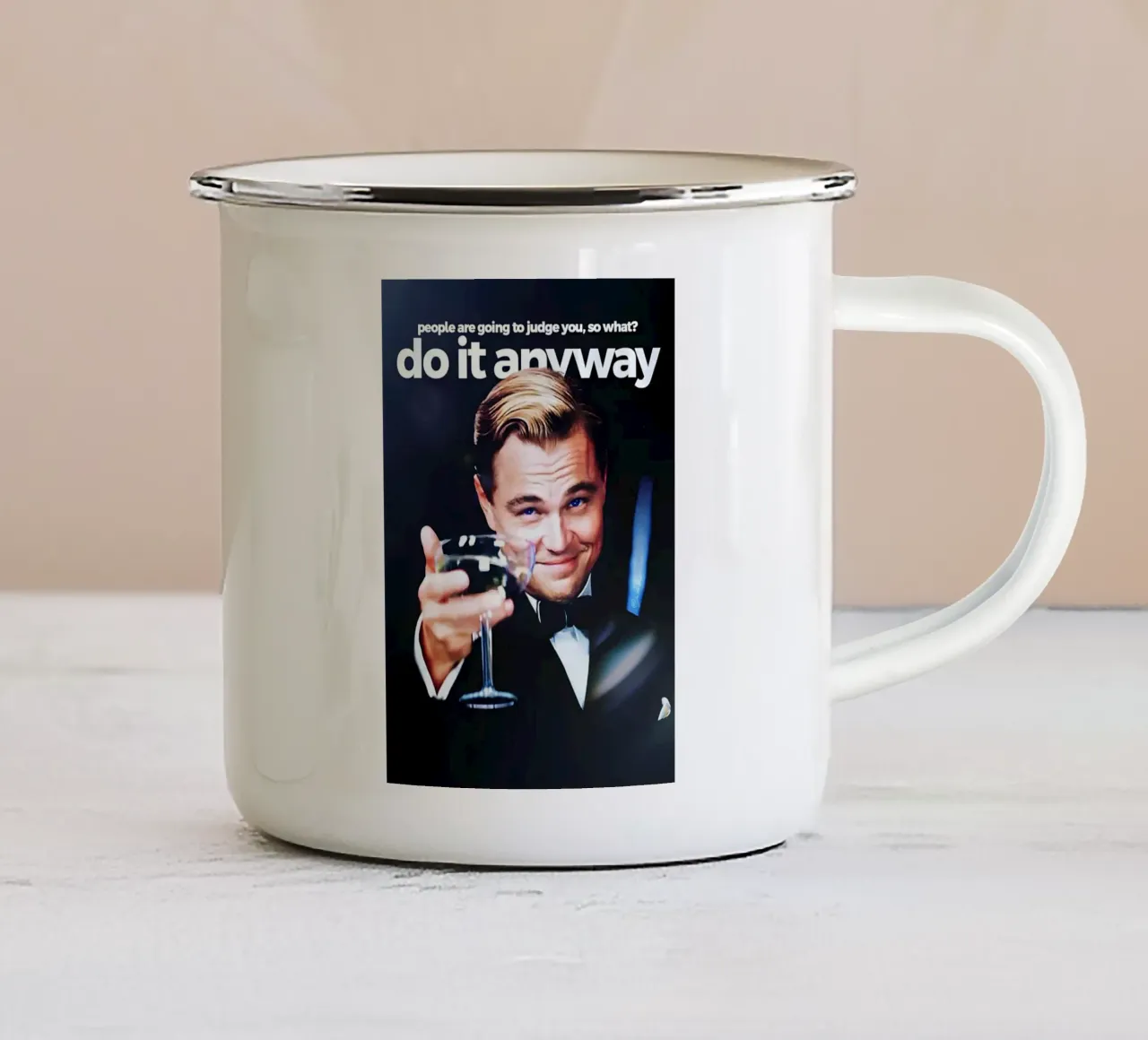 do it anyway tazza in smalto da Type & Tape